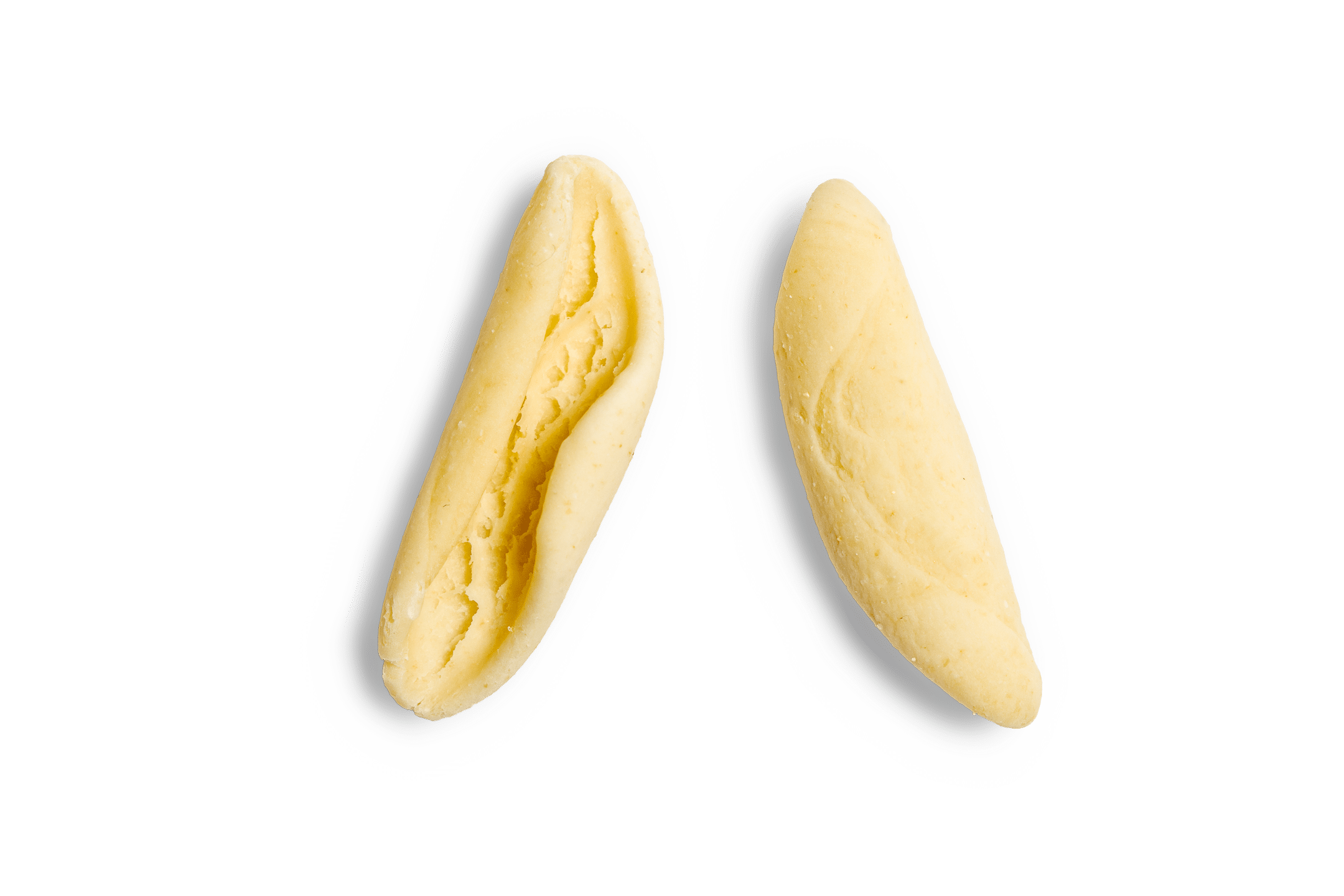 Cavatelli pasta by VEDE, hand-stretched from semolina and frozen fresh for chefs, caterers, and restaurants.
