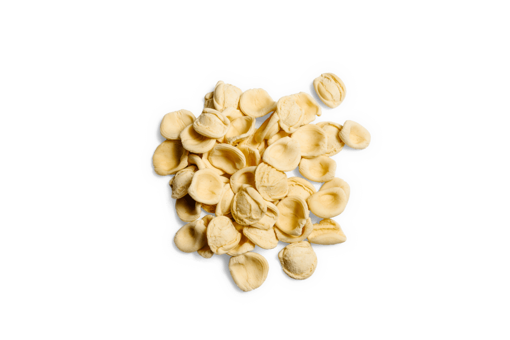 Fresh orecchiette pasta by VEDE, handcrafted from semolina and frozen fresh for chefs and commercial kitchens.