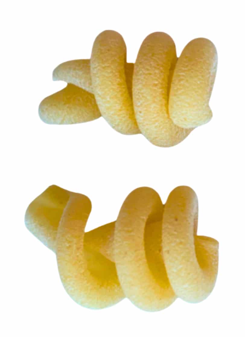 Sourdough trottole pasta by VEDE, bronze-extruded spiral pasta frozen fresh for chefs, caterers, and commercial kitchens.