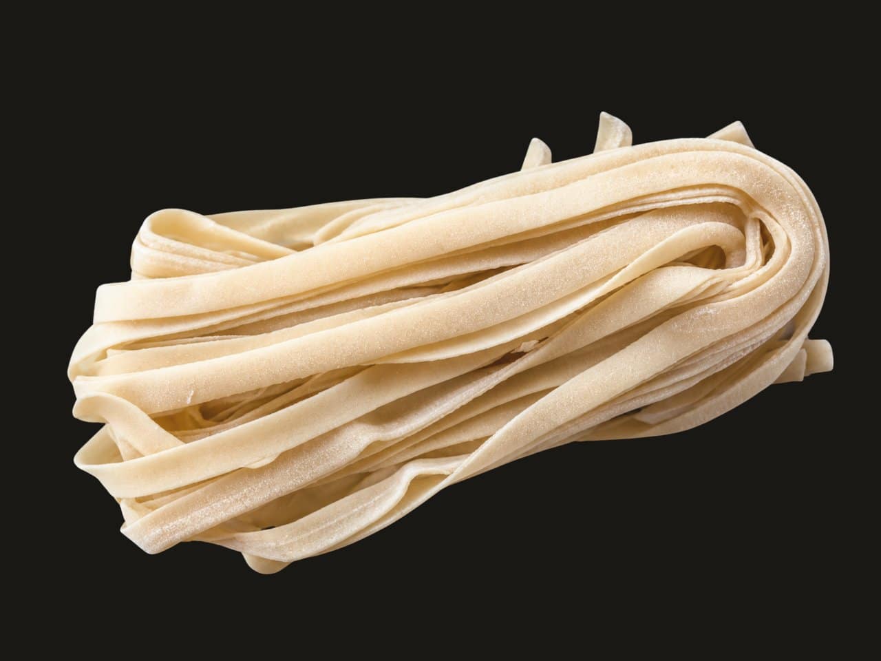 Flat Chinese noodles — sauce-carrying ribbon, non-GMO premium flour